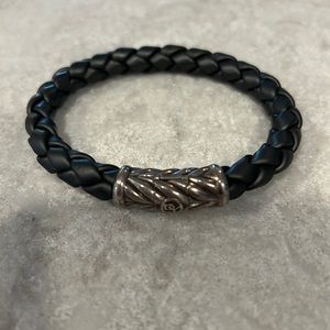 David Yurman Mens Chevron Rubber Bracelet